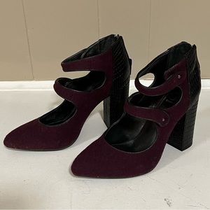 Gianni Bini Plum Wool heels